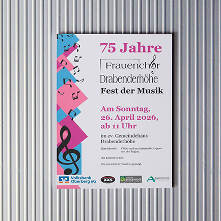 Jubiläums-Plakat-Frauenchor Drabenderhöhe